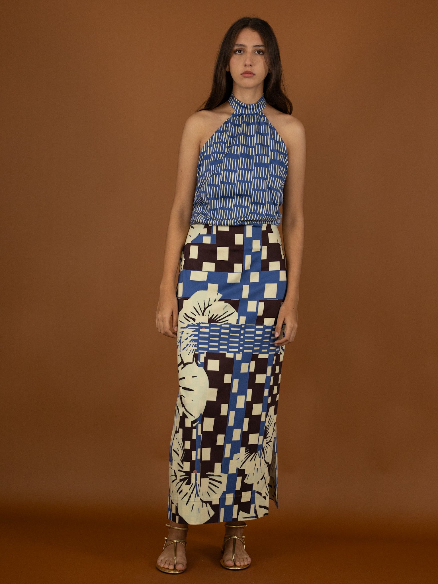 CALIXTA HALTER DRESS