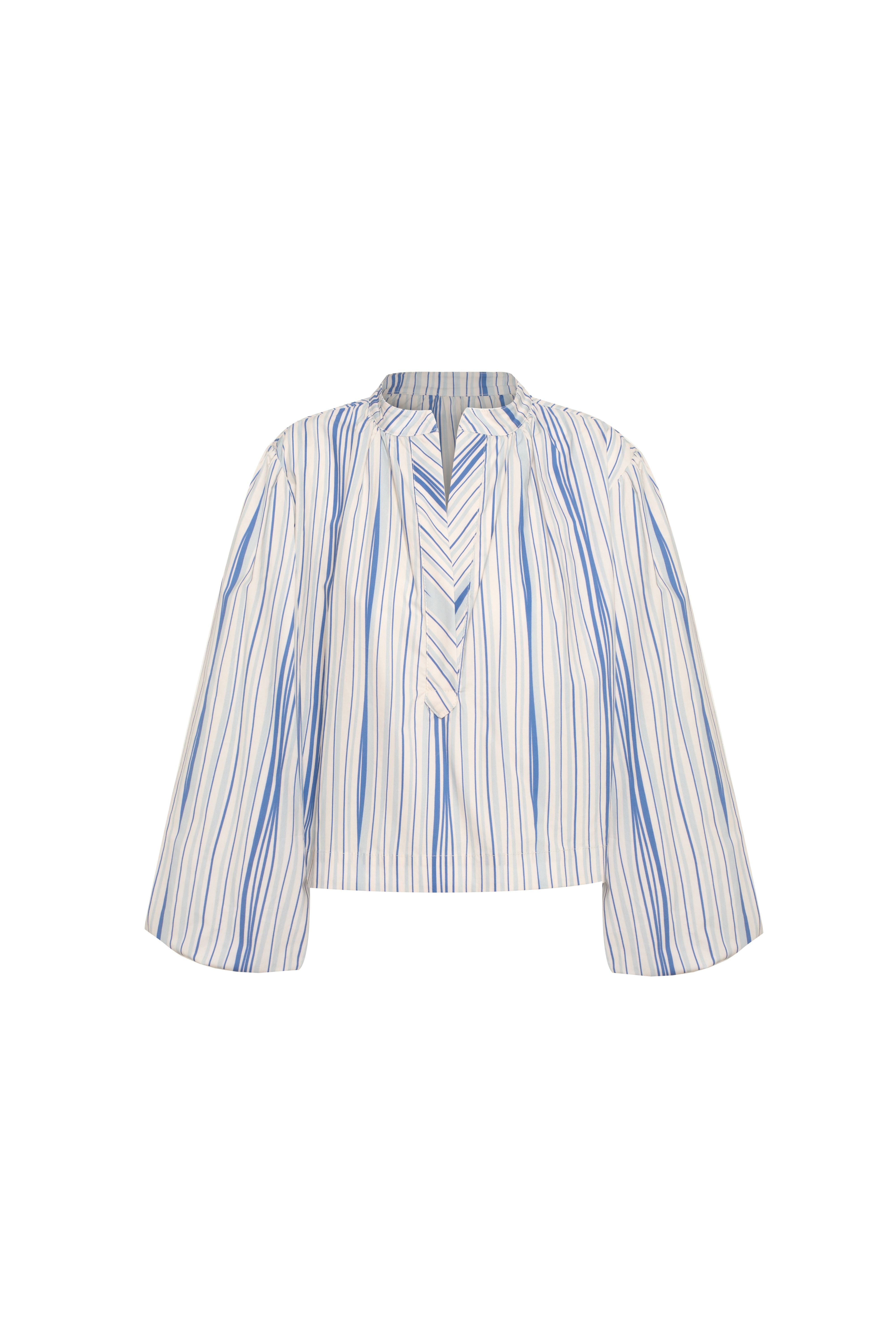Mansel Blue Stripes Top