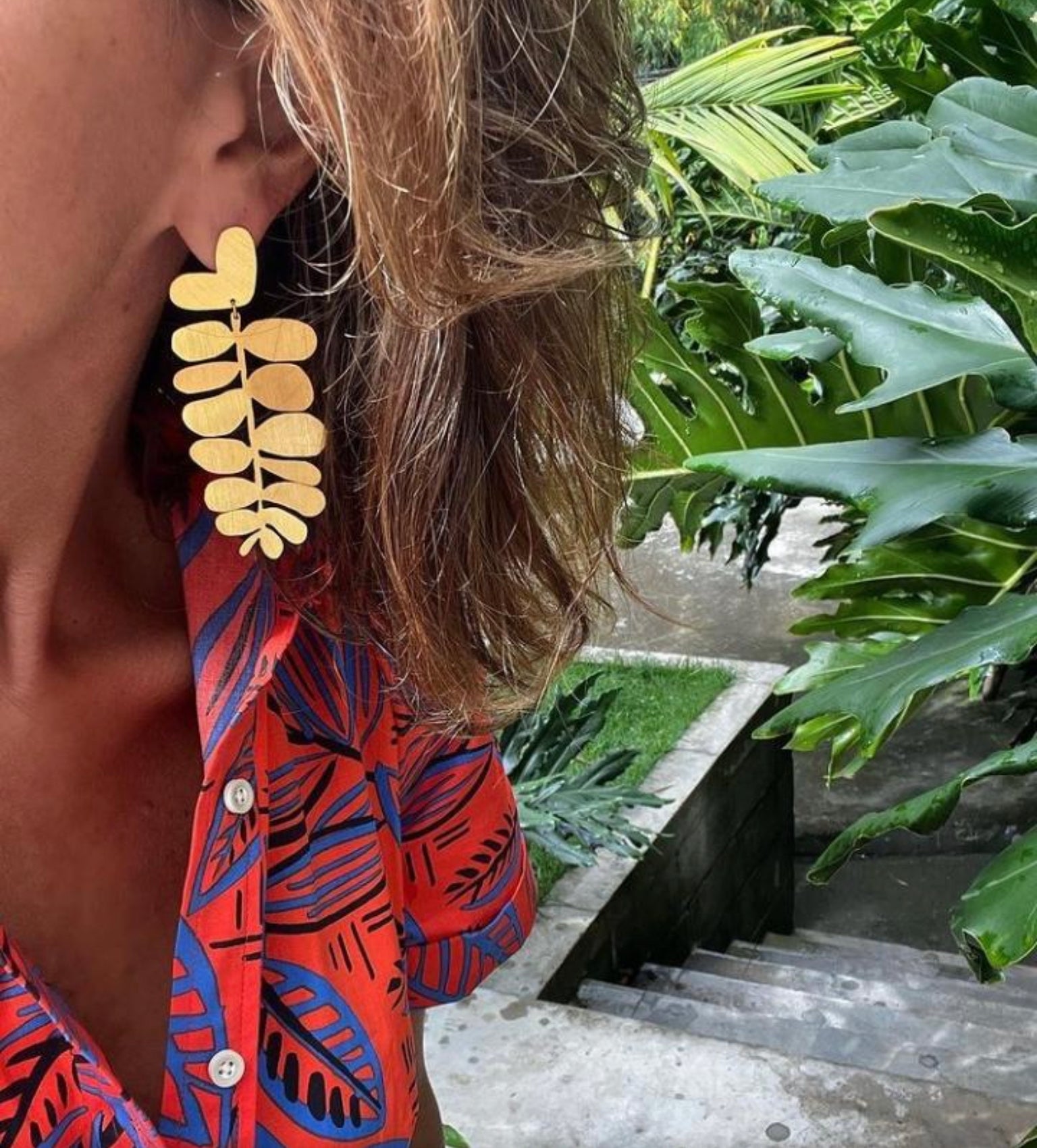 GOLDEN FERN EARRINGS