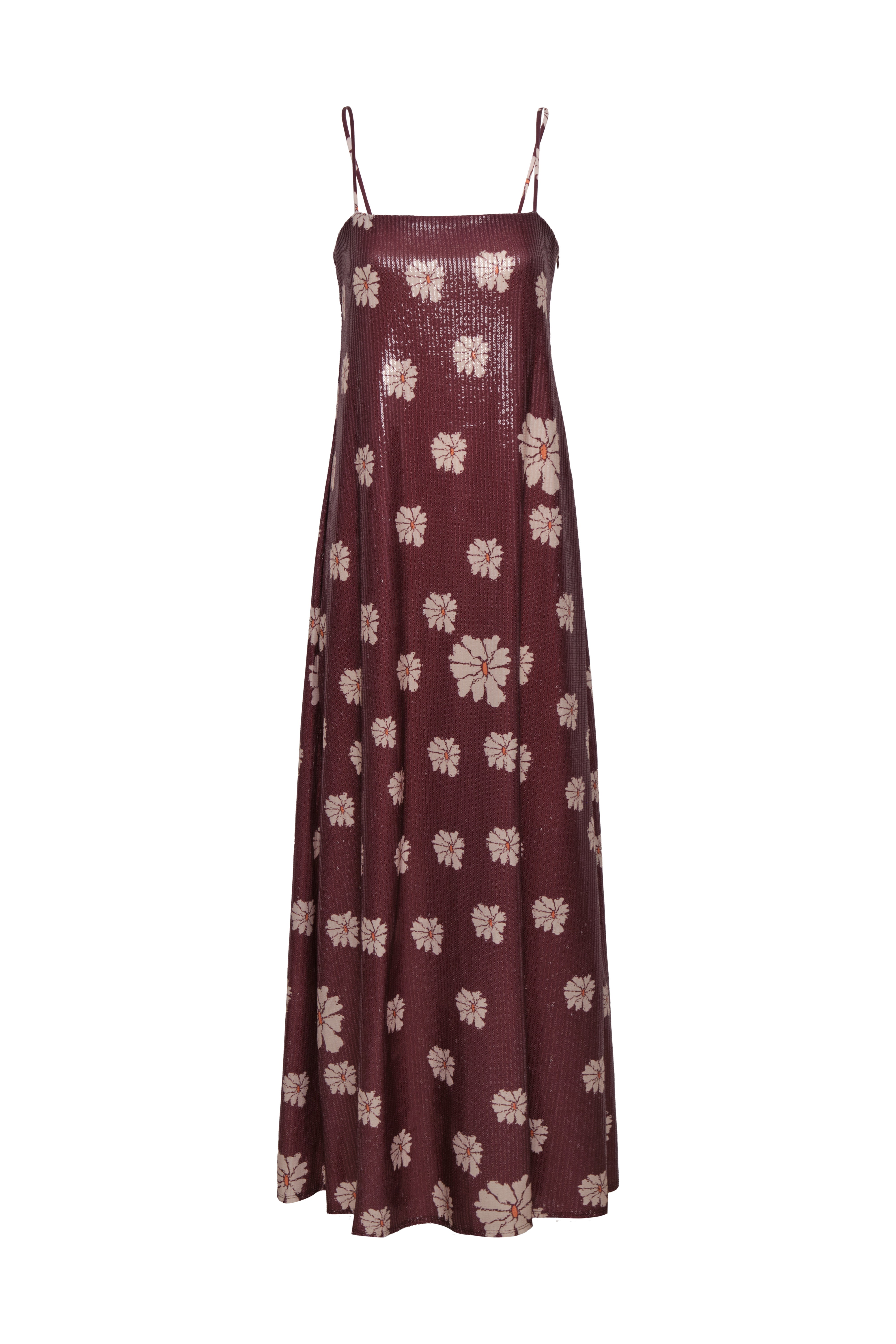 DAISY WINE MAXI DRESS