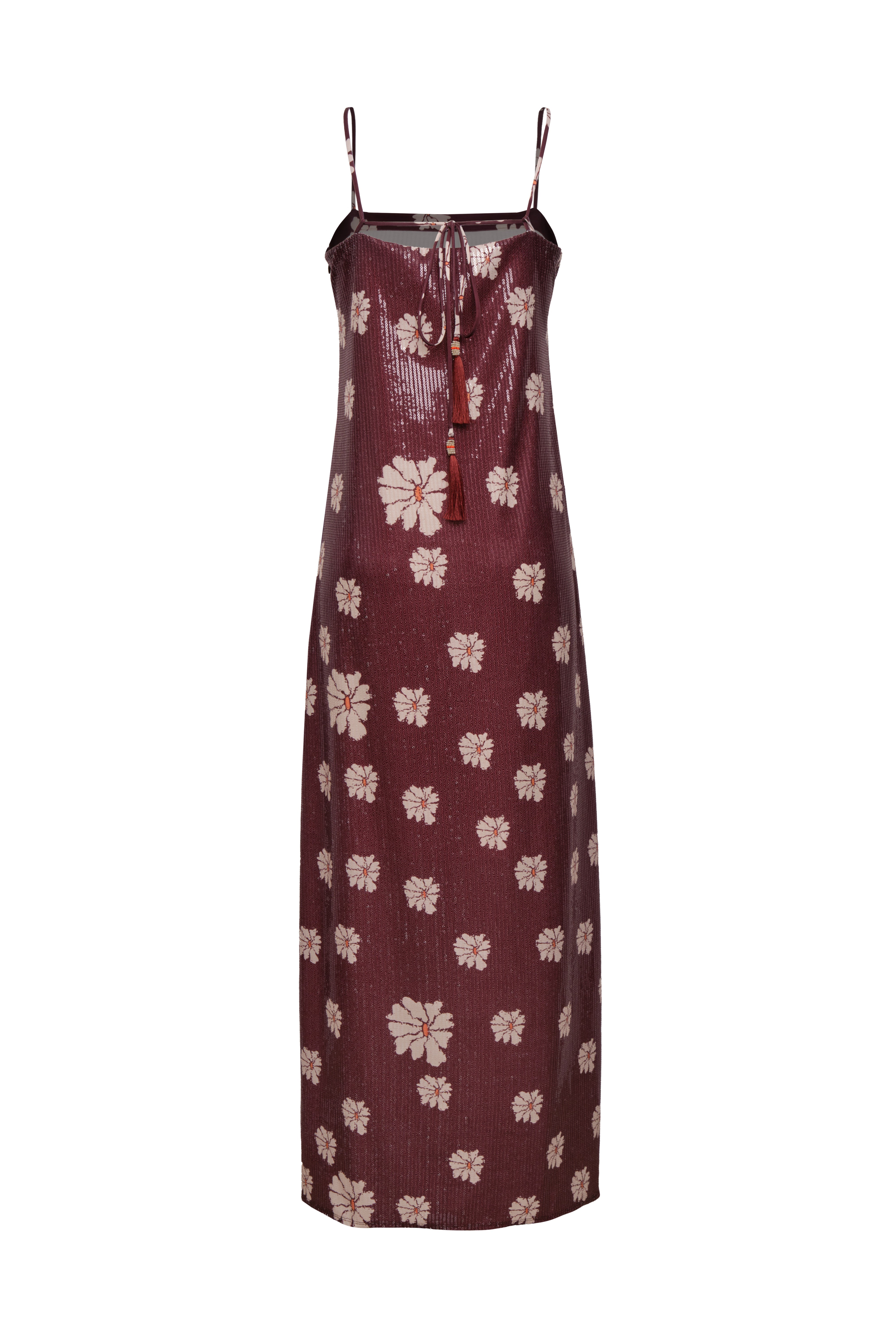 DAISY WINE MAXI DRESS