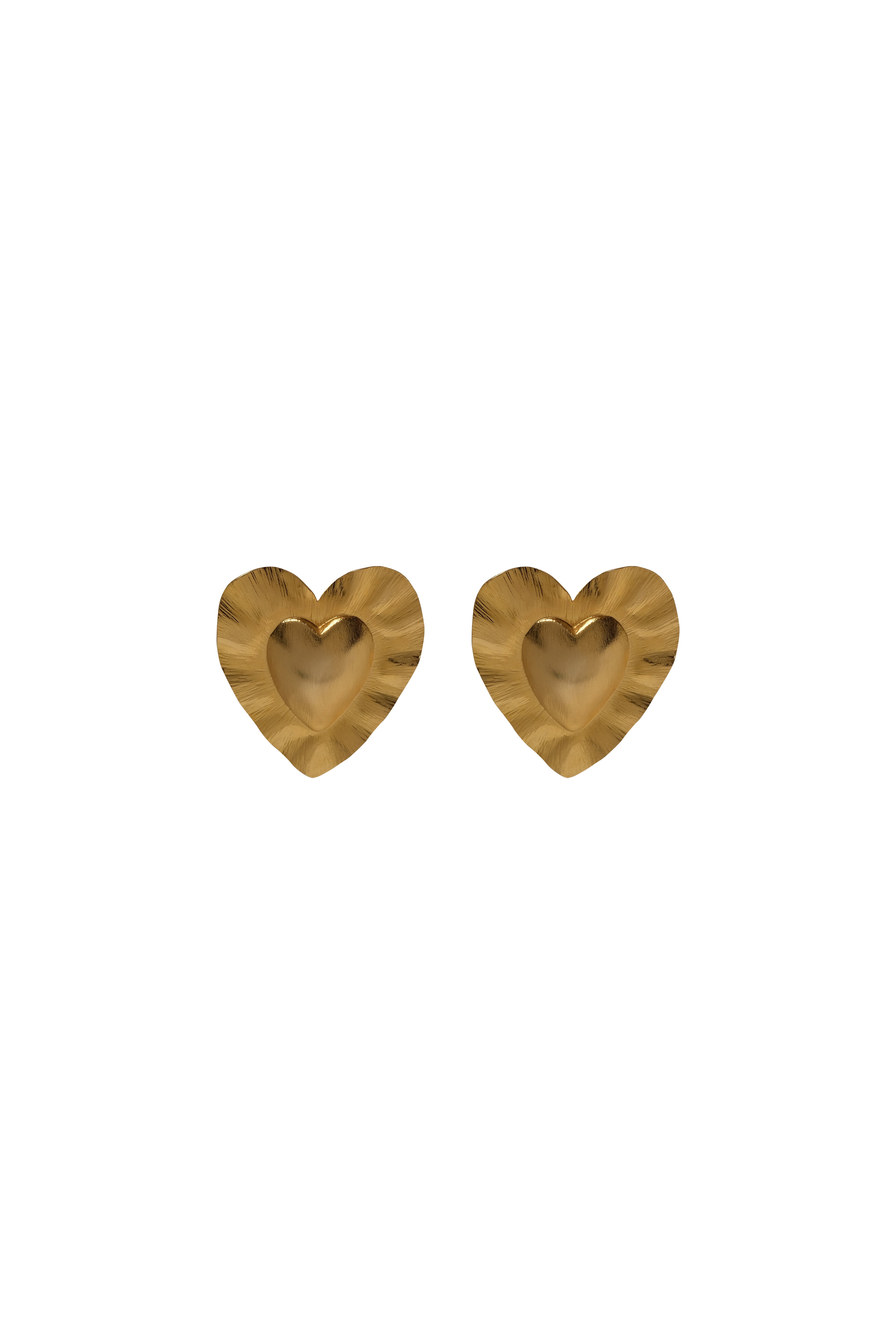 WAVY HEART STUDS